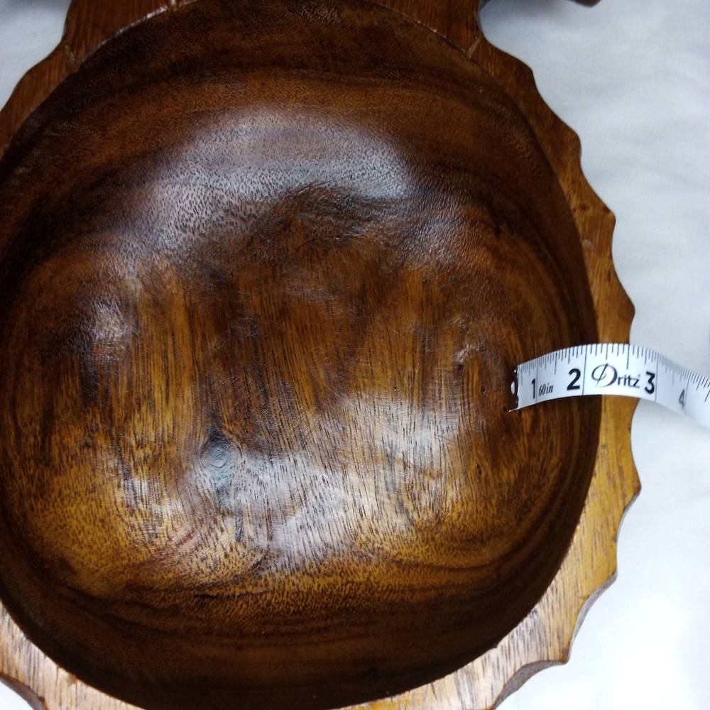 3/$25 Vintage Pineapple Serving Bowl Dish Wooden made Thailand